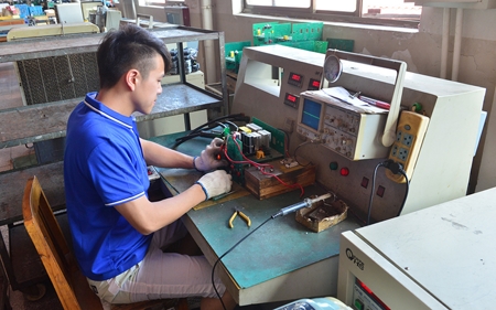 Welding test of semi-finished products